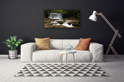 Quadro su tela Cascata della natura della foresta