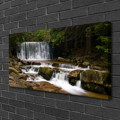 Quadro su tela Cascata della natura della foresta