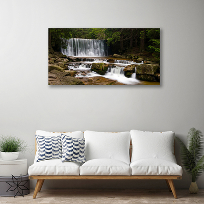 Quadro su tela Cascata della natura della foresta