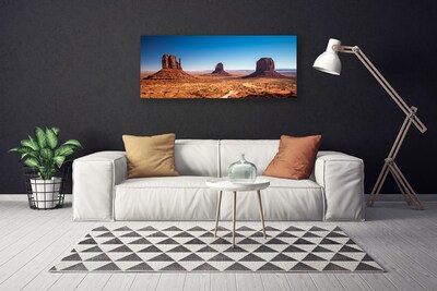 Quadro su tela Paesaggio delle montagne del deserto