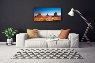 Quadro su tela Paesaggio delle montagne del deserto