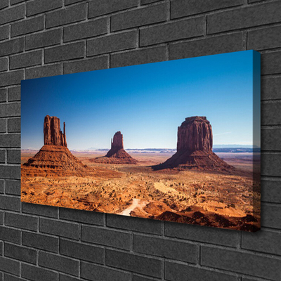 Quadro su tela Paesaggio delle montagne del deserto