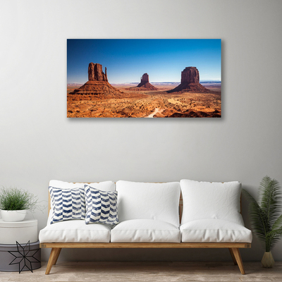 Quadro su tela Paesaggio delle montagne del deserto