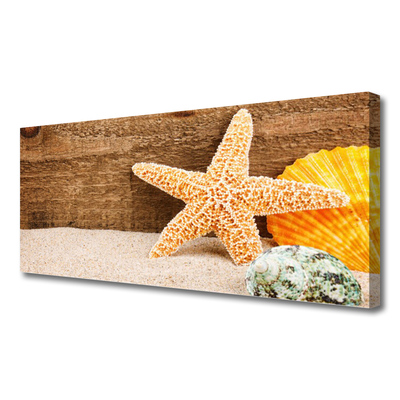 Quadro su tela Arte della stella marina di sabbia