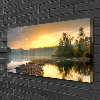 Stampa quadro su tela Paesaggio dello stagno del lago