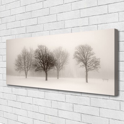 Quadro su tela Paesaggio di alberi di neve