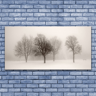 Quadro su tela Paesaggio di alberi di neve