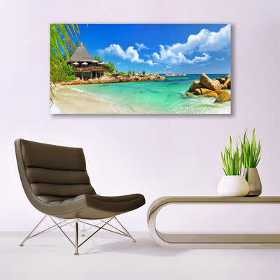 Quadro su tela Paesaggio del mare della spiaggia