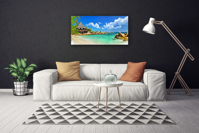 Quadro su tela Paesaggio del mare della spiaggia