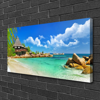 Quadro su tela Paesaggio del mare della spiaggia