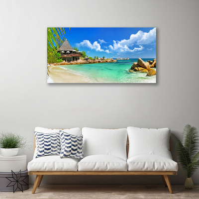 Quadro su tela Paesaggio del mare della spiaggia