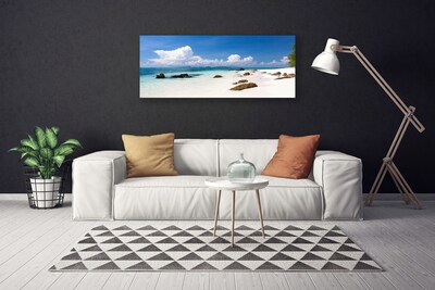 Quadro su tela Paesaggio del mare della spiaggia