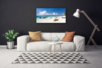 Quadro su tela Paesaggio del mare della spiaggia