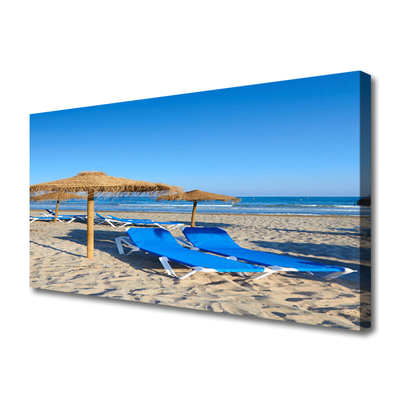 Quadro su tela Paesaggio del mare della spiaggia