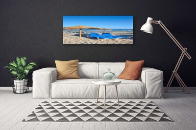 Quadro su tela Paesaggio del mare della spiaggia