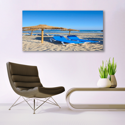 Quadro su tela Paesaggio del mare della spiaggia