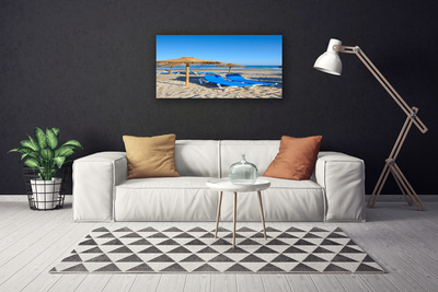 Quadro su tela Paesaggio del mare della spiaggia