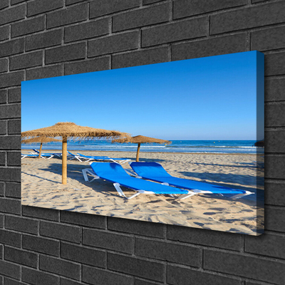 Quadro su tela Paesaggio del mare della spiaggia