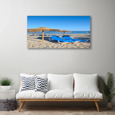 Quadro su tela Paesaggio del mare della spiaggia