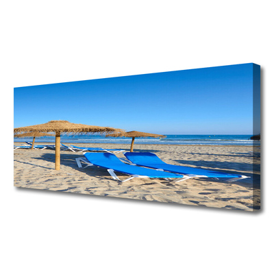 Quadro su tela Paesaggio del mare della spiaggia