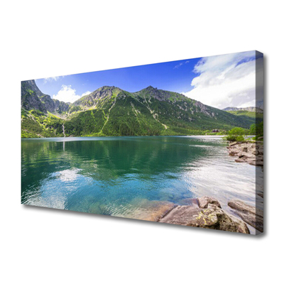 Quadro su tela Paesaggio del lago di montagna