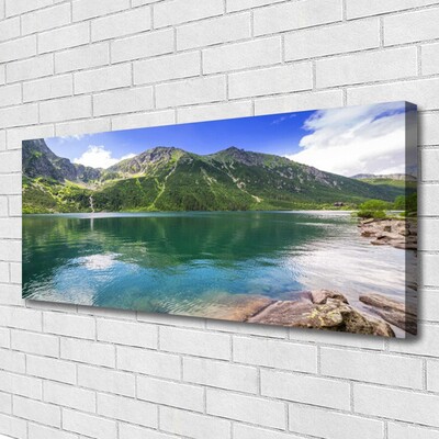 Quadro su tela Paesaggio del lago di montagna