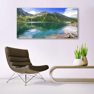 Quadro su tela Paesaggio del lago di montagna