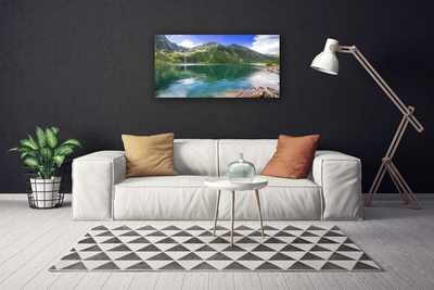 Quadro su tela Paesaggio del lago di montagna