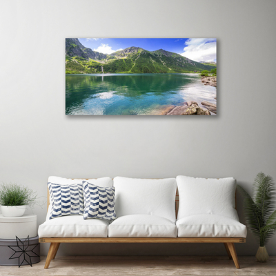 Quadro su tela Paesaggio del lago di montagna