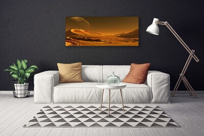 Quadro stampa su tela Paesaggio del cosmo del deserto