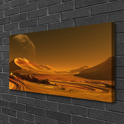 Quadro stampa su tela Paesaggio del cosmo del deserto
