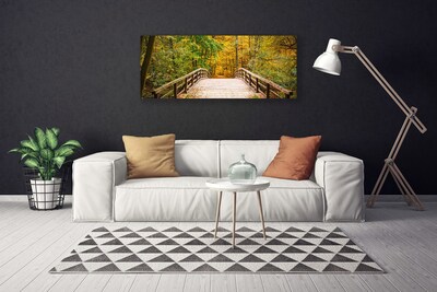 Quadro su tela Architettura del ponte della foresta