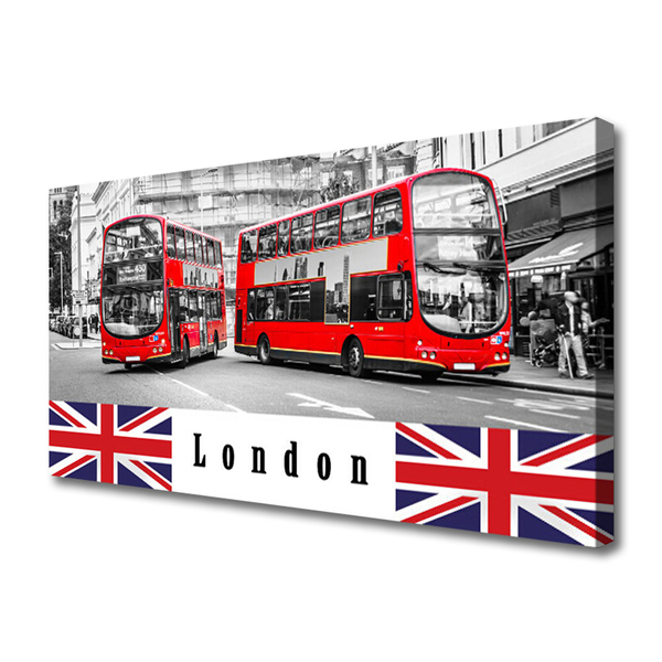 Stampa quadro su tela Arte dell'autobus di Londra