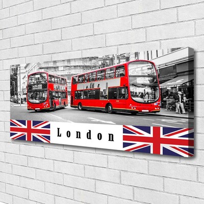 Stampa quadro su tela Arte dell'autobus di Londra