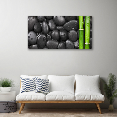 Quadro su tela Spa con stelo di bambù