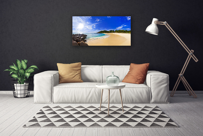 Quadro su tela Sole mare spiaggia paesaggio