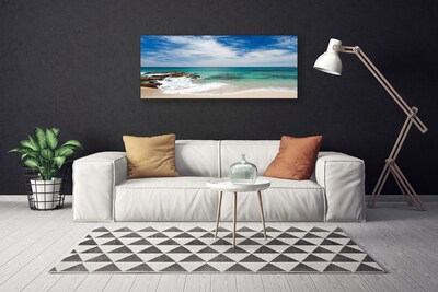 Quadro su tela Paesaggio del mare della spiaggia