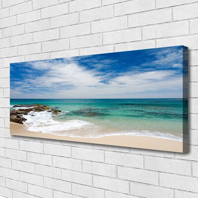 Quadro su tela Paesaggio del mare della spiaggia