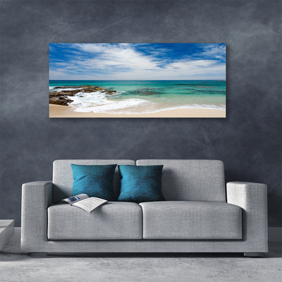 Quadro su tela Paesaggio del mare della spiaggia