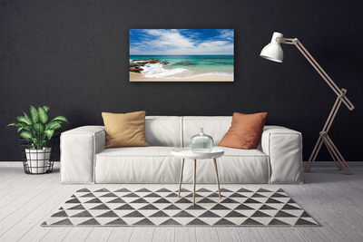 Quadro su tela Paesaggio del mare della spiaggia