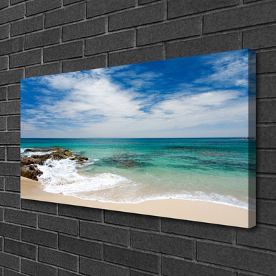 Quadro su tela Paesaggio del mare della spiaggia