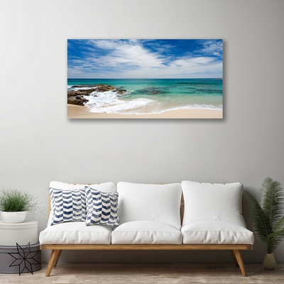 Quadro su tela Paesaggio del mare della spiaggia