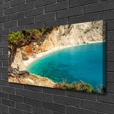 Stampa quadro su tela Baia. Mare. Rocce. Spiaggia