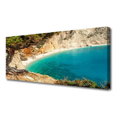 Stampa quadro su tela Baia. Mare. Rocce. Spiaggia