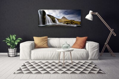 Quadro su tela Paesaggio di montagna della cascata