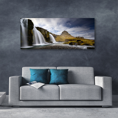 Quadro su tela Paesaggio di montagna della cascata