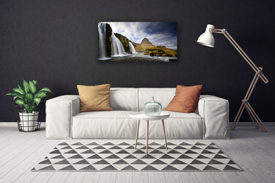 Quadro su tela Paesaggio di montagna della cascata