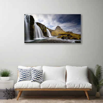 Quadro su tela Paesaggio di montagna della cascata