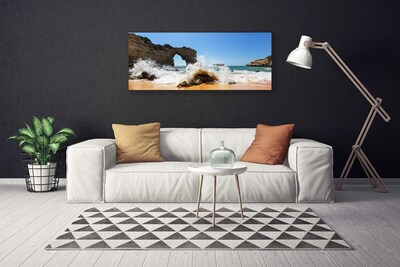 Quadro su tela Paesaggio delle onde del mare della spiaggia