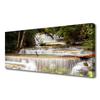 Quadro su tela Cascata della natura della foresta